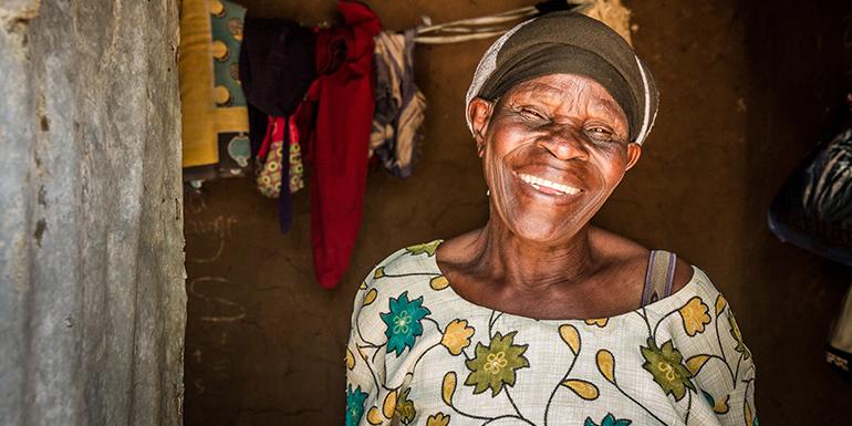 smiling Tanzanian woman