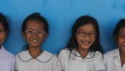 4 Cambodian girls smiling