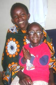 Child in Tanzania with new glasses