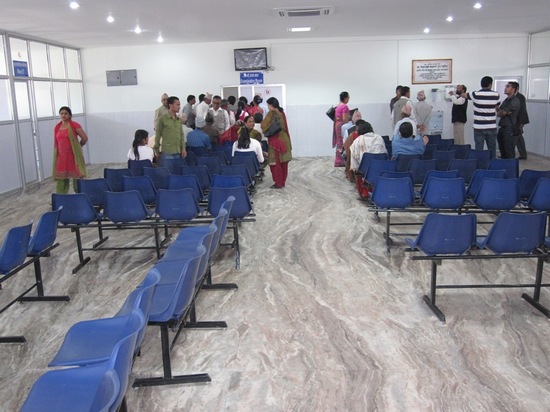 spacious new outpatient department in Bharatpur eye hospital