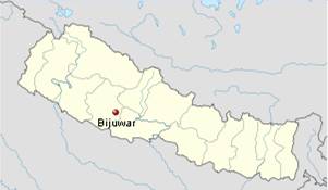 map of Nepal showing Bijuwar