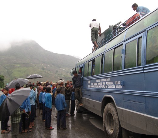 bus providing eye care in the hills of Nepal