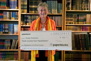 Susan Erdmann Paperblanks photo contest cheque