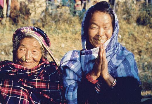 old Seva Nepal photo 2 women namaste