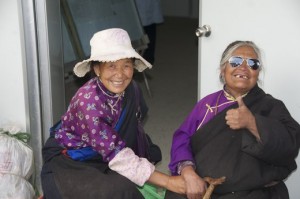 Tibetan blind woman after cataract surgery