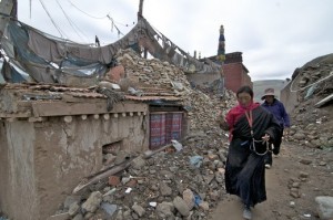 Temple in Yushu Tibet Damaged by the Earthquake in 2010