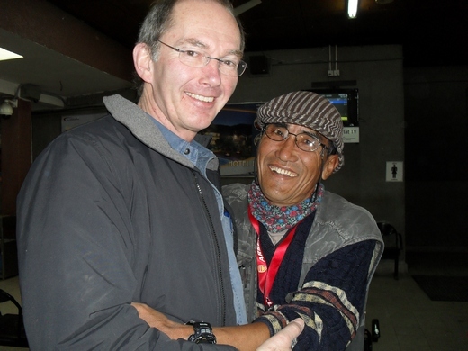 Adrian Gordon bumps into old friend in Kathmandu airport