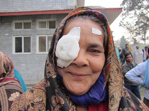 Nepal 2012 Happy female cataract patient at Geta Deanne Berman 894