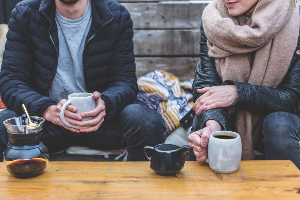 people drinking tea and coffee